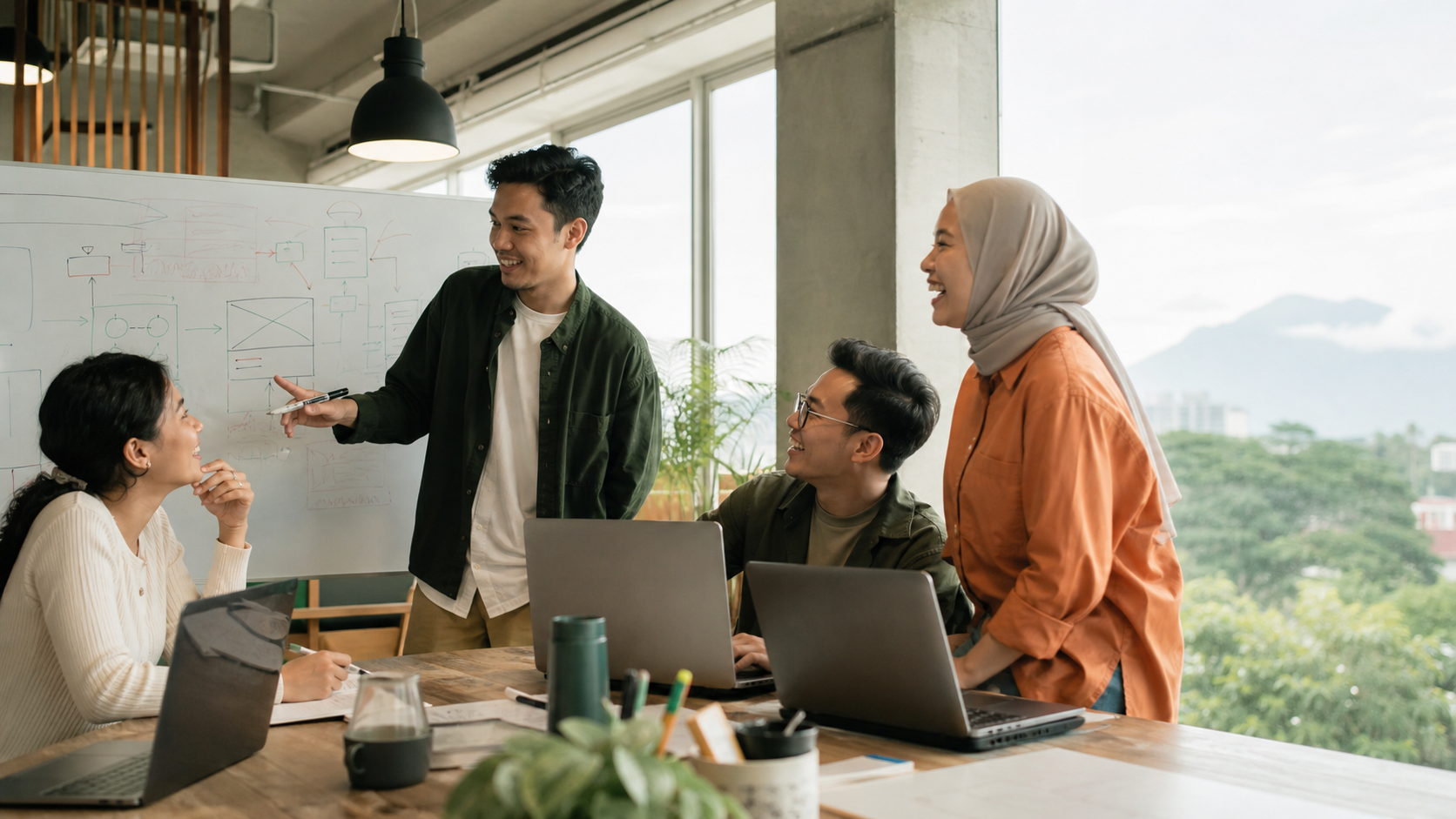 Pembelajar Full-stack Web Development bersama Skillbrook